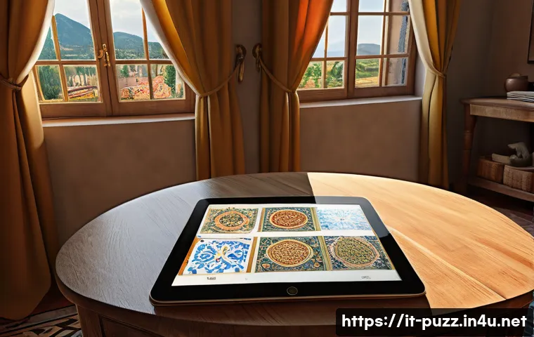 퍼즐오브Z 팁과 트릭 공유 - A detailed, vibrant digital illustration of a cozy Italian living room where an adult player is deep...
